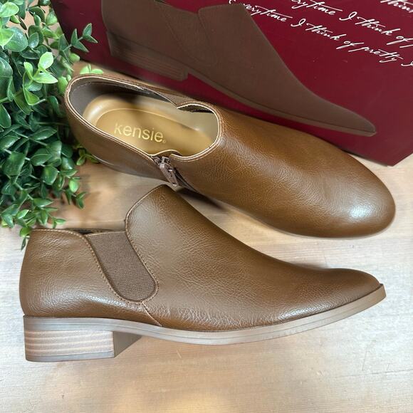 Kensie Women's Sammy Brown Ankle Boots Bootie Size 10 - Picture 2 of 7